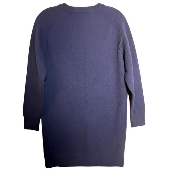 Thakoon Wool Sweater Mini Dress Women's Sz S Midnight Navy Blue Crewneck Preppy - Picture 9 of 16